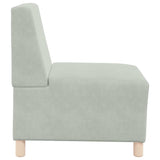 Unité de Sofa Modulaire Sans Accoudoirs 2 pcs Gris clair