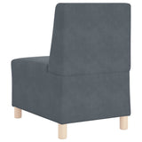 Unité de Sofa Modulaire Sans Accoudoirs 2 pcs Gris foncé