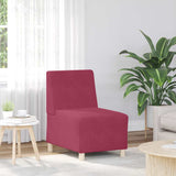 Unité de Sofa Modulaire Sans Accoudoirs 2 pcs Bordeaux