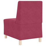 Unité de Sofa Modulaire Sans Accoudoirs 2 pcs Bordeaux
