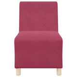 Unité de Sofa Modulaire Sans Accoudoirs 2 pcs Bordeaux