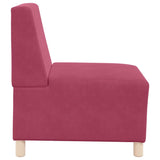 Unité de Sofa Modulaire Sans Accoudoirs 2 pcs Bordeaux
