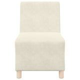 Unité de Sofa Modulaire Sans Accoudoirs 2 pcs Crème