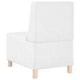 Unité de Sofa Modulaire Sans Accoudoirs 2 pcs Blanc