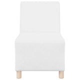 Unité de Sofa Modulaire Sans Accoudoirs 2 pcs Blanc