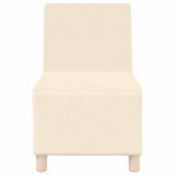 Unité de Sofa Modulaire Sans Accoudoirs 2 pcs Crème