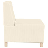Unité de Sofa Modulaire Sans Accoudoirs 2 pcs Crème