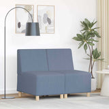 Unité de Sofa Modulaire Sans Accoudoirs 2 pcs Bleu