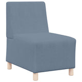 Unité de Sofa Modulaire Sans Accoudoirs 2 pcs Bleu