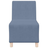 Unité de Sofa Modulaire Sans Accoudoirs 2 pcs Bleu