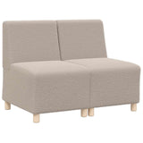 Unité de Sofa Modulaire Sans Accoudoirs 2 pcs Gris clair