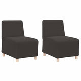 Unité de Sofa Modulaire Sans Accoudoirs 2 pcs Gris foncé