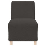 Unité de Sofa Modulaire Sans Accoudoirs 2 pcs Gris foncé