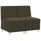 Unité de Sofa Modulaire Sans Accoudoirs 2 pcs Vert