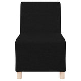 Unité de Sofa Modulaire Sans Accoudoirs 3 pcs Noir