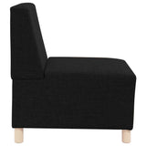 Unité de Sofa Modulaire Sans Accoudoirs 3 pcs Noir