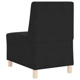 Unité de Sofa Modulaire Sans Accoudoirs 3 pcs Noir