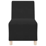 Unité de Sofa Modulaire Sans Accoudoirs 3 pcs Noir