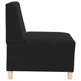 Unité de Sofa Modulaire Sans Accoudoirs 3 pcs Noir