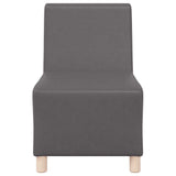 Unité de Sofa Modulaire Sans Accoudoirs 3 pcs Gris