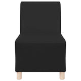 Unité de Sofa Modulaire Sans Accoudoirs 3 pcs Noir