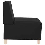 Unité de Sofa Modulaire Sans Accoudoirs 3 pcs Noir