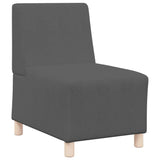 Unité de Sofa Modulaire Sans Accoudoirs 3 pcs Gris foncé