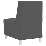 Unité de Sofa Modulaire Sans Accoudoirs 3 pcs Gris foncé