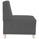 Unité de Sofa Modulaire Sans Accoudoirs 3 pcs Gris foncé