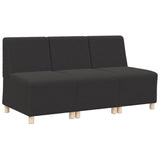 Unité de Sofa Modulaire Sans Accoudoirs 3 pcs Gris foncé