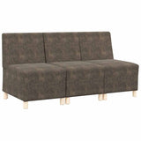 Unité de Sofa Modulaire Sans Accoudoirs 3 pcs Gris foncé