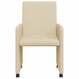 Chaises de salle à manger 2 pcs Crème 57 x 66 x 94 cm tissu