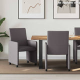 Chaises de salle à manger 2 pcs Gris 57 x 66 x 94 cm Faux cuir