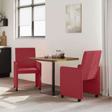 Chaises de salle à manger 2 pcs Rouge bordeaux 57 x 66 x 94 cm