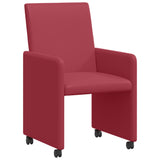 Chaises de salle à manger 2 pcs Rouge bordeaux 57 x 66 x 94 cm