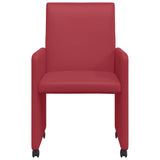 Chaises de salle à manger 2 pcs Rouge bordeaux 57 x 66 x 94 cm
