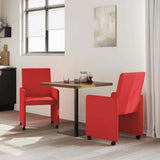 Chaises de salle à manger 2 pcs Rouge 57 x 66 x 94 cm Faux cuir