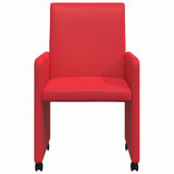 Chaises de salle à manger 2 pcs Rouge 57 x 66 x 94 cm Faux cuir