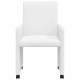 Chaises de salle à manger 2 pcs Blanc 57 x 66 x 94 cm Faux cuir
