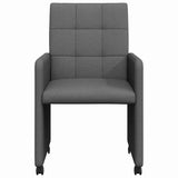 Chaises de salle à manger 2 pcs Gris foncé 58 x 65 x 94 cm