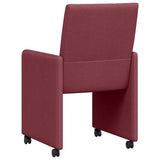 Chaises de salle à manger 2 pcs Rouge bordeaux 58 x 65 x 94 cm