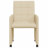 Chaises de salle à manger 2 pcs Crème 58 x 65 x 94 cm tissu