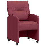 Chaises de salle à manger 2 pcs Rouge bordeaux 57 x 67 x 95 cm