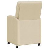 Chaises de salle à manger 2 pcs Crème 57 x 67 x 95 cm tissu