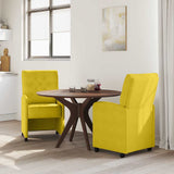 Chaises de salle à manger 2 pcs Jaune 58 x 67 x 97 cm Velours
