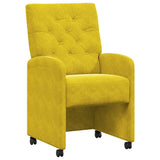 Chaises de salle à manger 2 pcs Jaune 58 x 67 x 97 cm Velours