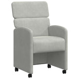 Chaises de salle à manger 2 pcs Gris clair 58 x 65 x 98 cm