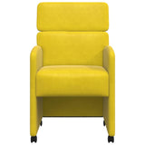Chaises de salle à manger 2 pcs Jaune 58 x 65 x 98 cm Velours