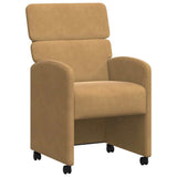 Chaises de salle à manger 2 pcs Marron 58 x 65 x 98 cm Velours