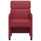 Chaises de salle à manger 2 pcs Rouge bordeaux 58 x 65 x 98 cm